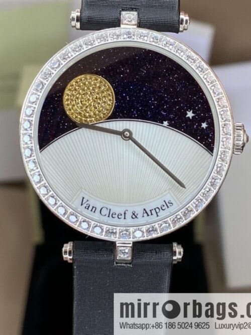 Customized version of Van Cleef & Van Cleef & Arpels \"produced by TF\" genuine literal sapphire instead of cosmic star watch