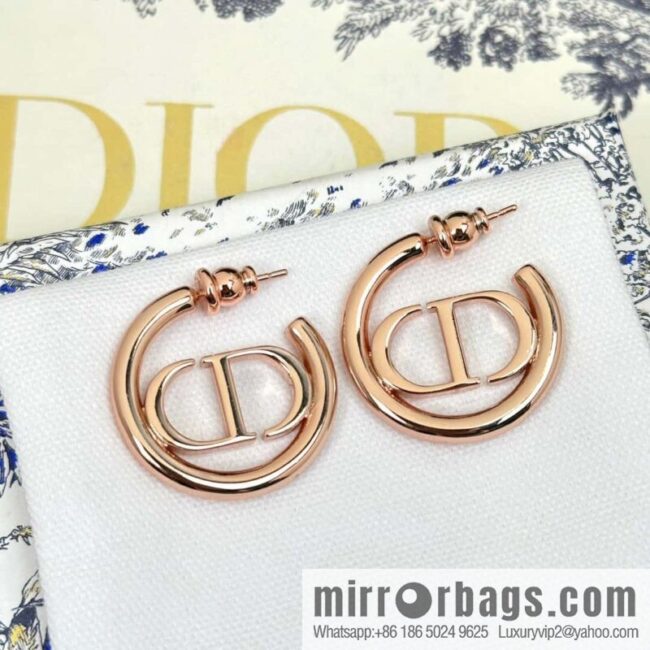 New ☑️ DIOR rose gold CD earrings stud earrings