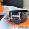 Hermès, imported leather pressed alligator leather bottom men\'s 38cm belt