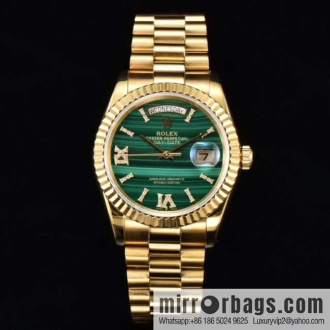 IMG_4704-800x800sedjaajdmta98169_20250702031627.jpg Rolex Hidden Weekly Calendar Journal 36 \"Natural Malachite Green\" Big Three-Needle Watch