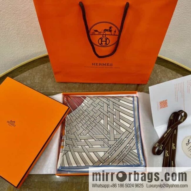 Hermes \"Two Horses Weaving Love\" 100% silk scarf
