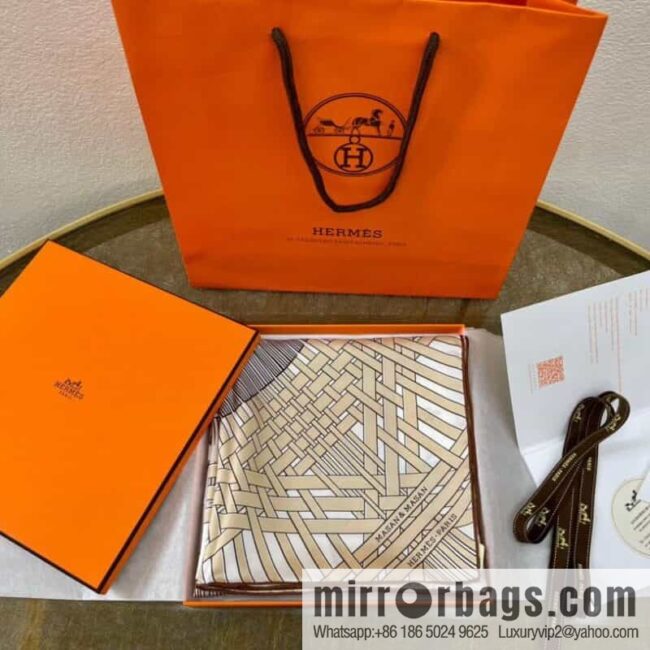 Hermes \"Two Horses Weaving Love\" 100% silk scarf