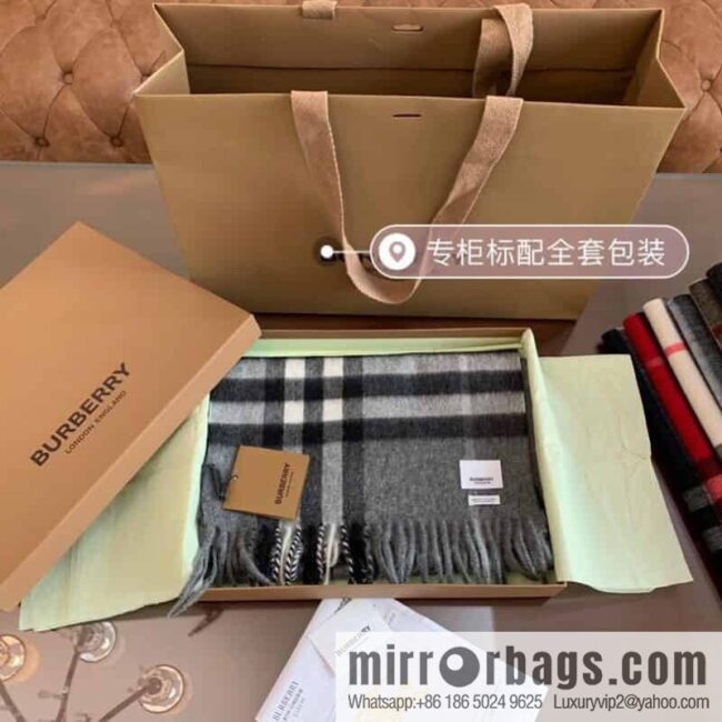 Burberry Classic Plaid 100% Cashmere Scarf