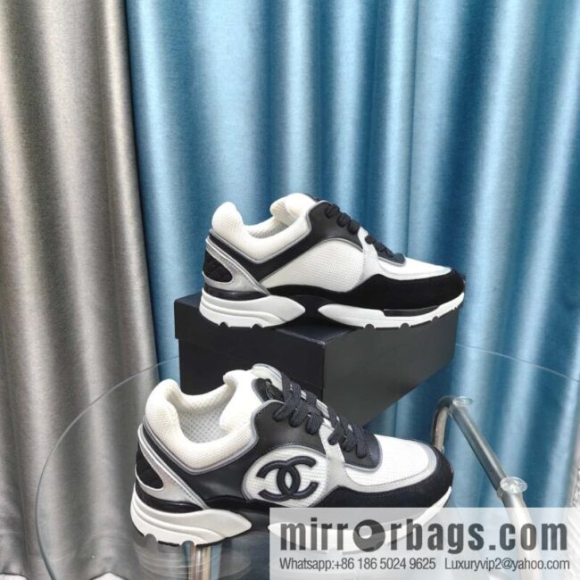 🐰🐰CHANE Xiaoxiang platform panda board shoes sneakers, Chanel 2023ss hot panda shoes 🐼 color scheme platform casual sneakers board shoes