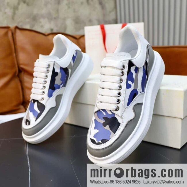 🐰🐰Alexander mcqueen/McQueen, couple 👫 classic star explosion versatile white shoes, original outsole