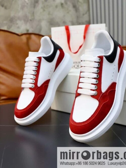 🐰🐰Alexander mcqueen/McQueen, couple 👫 classic star explosion versatile white shoes, original outsole