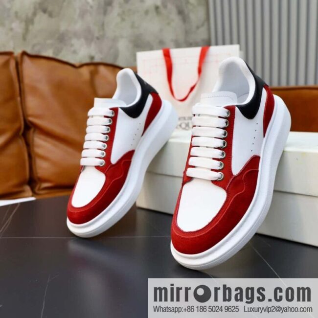 🐰🐰Alexander mcqueen/McQueen, couple 👫 classic star explosion versatile white shoes, original outsole