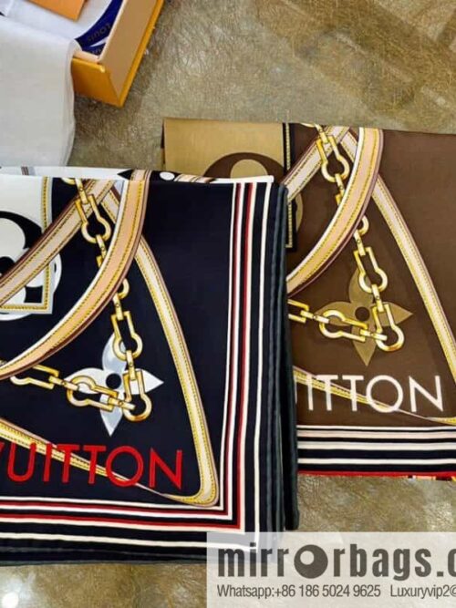 LV Louis Vuitton 100% Silk Perfect Match Silk Scarf M76649