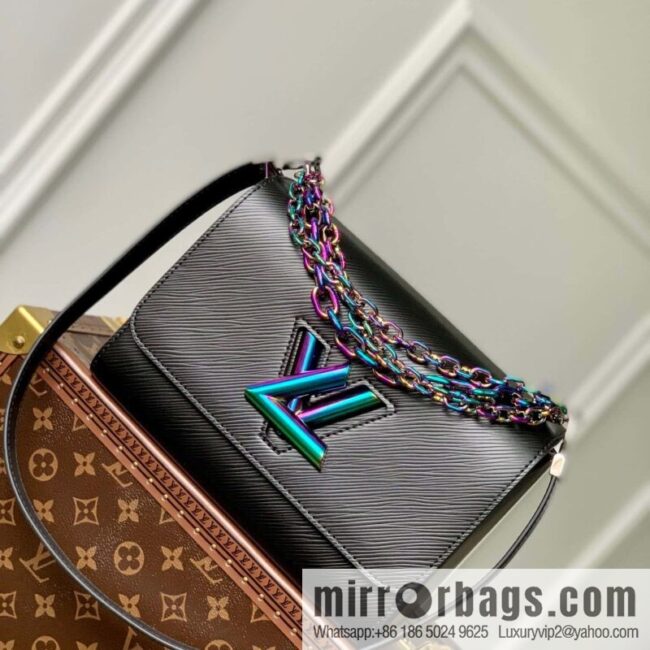 M22028 TWIST medium handbag (50282 black color chain)