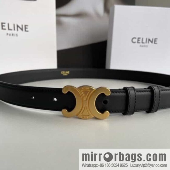 IMG_5440-800x800mrmhwaj3433101784_20250702045249.jpg CELINE Arc de Triomphe logo gold buckle trendy belt 2.5cm