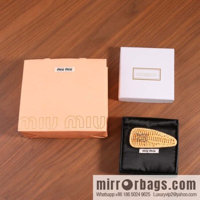 MIU MIU Miao Miao Holiday Style Bamboo Braided Rattan Hairpin Hairpin