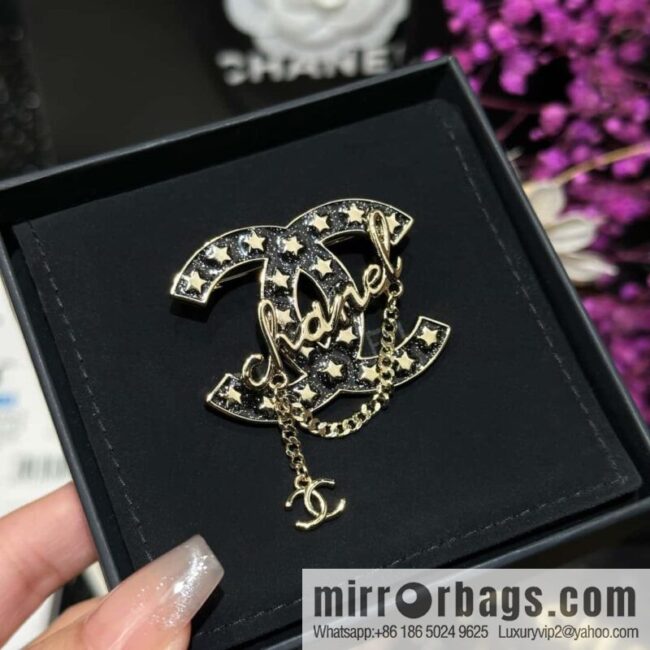 ☀️New ☑️ Chanel Double C Fringe Brooch ☀️
