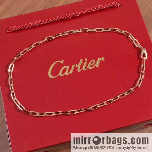 ☀️Cartier SANTOS DE CARTIER chain ⛓ necklace ☀️ V gold, necklace 47cm 57cm