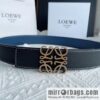 LOEWE, logo metal buckle retro double-sided cowhide belt 4.0