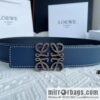 LOEWE, logo metal buckle retro double-sided cowhide belt 4.0