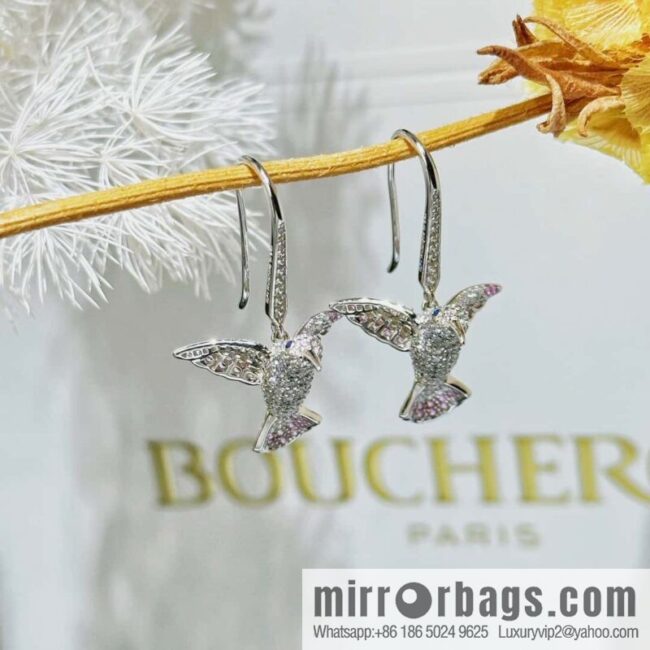 ☀New BOUCHERON/Boucheron Animal Series Hummingbird Stud Earrings ☀