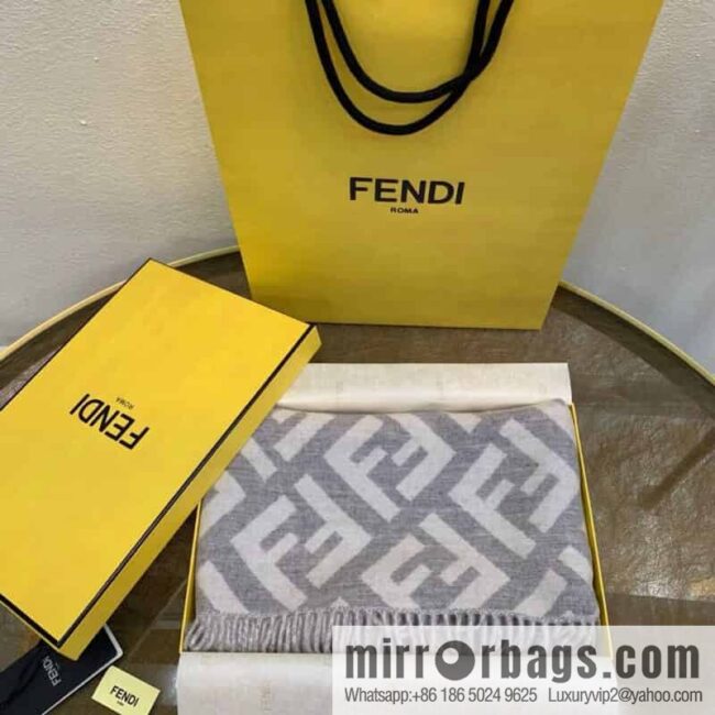 FENDI Fendi FF Vintage Style 100% Cashmere Scarf