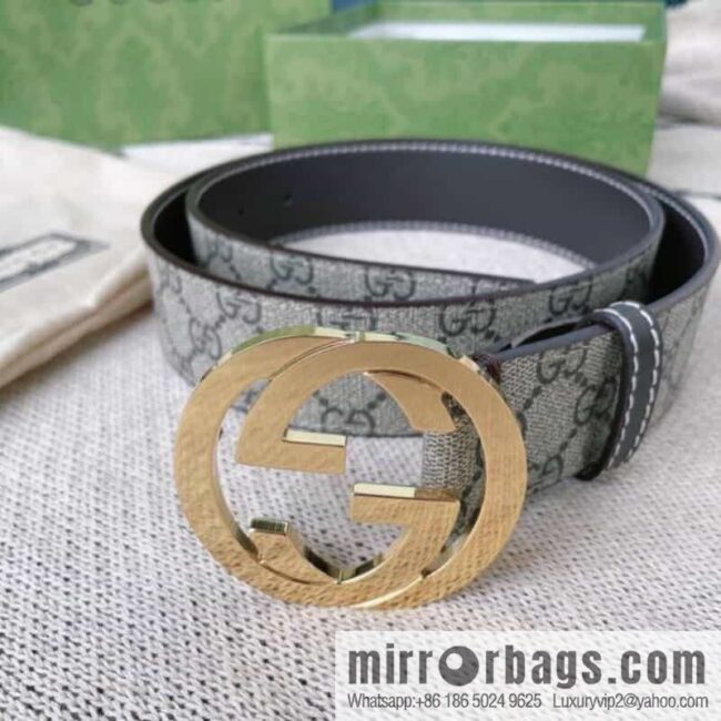 GUCCI Gucci, Classic PVC Material Double G Button Head Men\'s Double G Belt