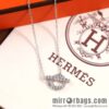 New, Hermès HERMES full diamond OT stud earrings, necklaces.