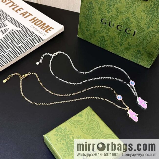 ☀Chinese New Year Series Year of the Dragon Small Xianglong Enamel Pendant Purple Pink Dragon 🐉 Necklace ☀