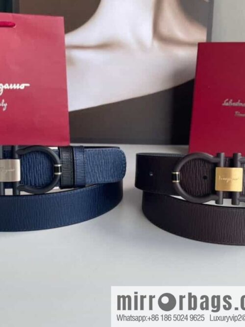 IMG_5904-800x800pg1cqearhxw92417_20250702010132.jpg Salvatore Ferragamo Men\'s 3.5cm Delicate Double Circle Horseshoe Counter Version Metal Buckle Imported First Layer Cowhide Embossed Belt