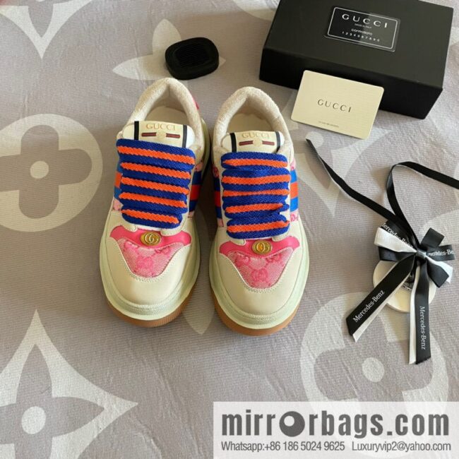 🐰🐰GUCCI Gucci 2023 Gucci ribbon platform dirty shoes, Gucci Mac 90 casual series
