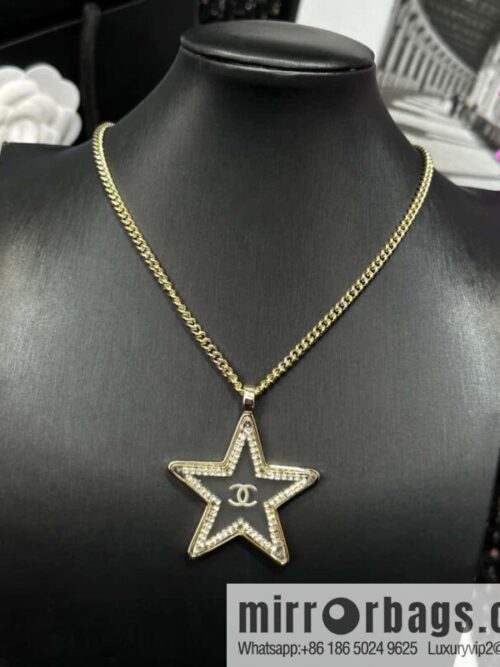 IMG_6227-800x800cwvetx32ljp119840_20250702145057.jpg ☀️New ☑️ Chanel Double C Pentagram ⭐ Star Necklace ☀️