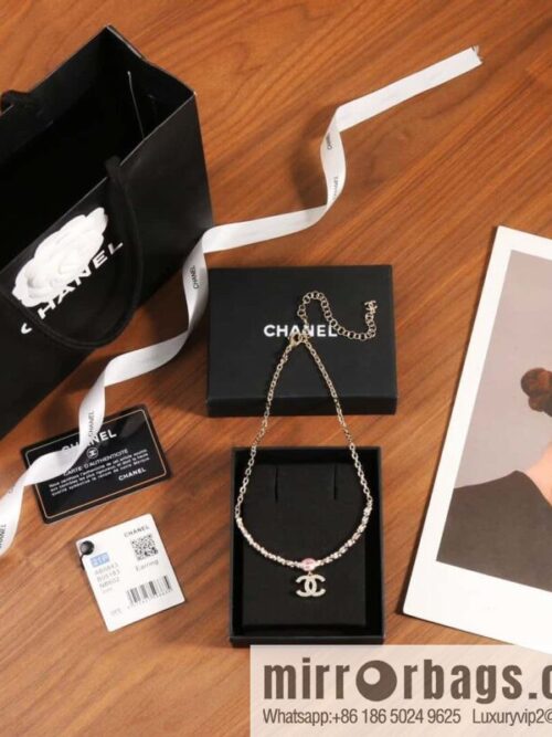 IMG_6272-800x800wmky1yn0tyz144266_20250705043444.jpg ❗️New ❗️ Chanel necklace ☀️ new ☑️ Chanel double c pink diamond twist necklace ☀️