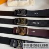 LV/Louis Vuitton, Stainless Steel Letter Square Resin Craft Diamond Inlaid Metal Buckle 4.0cm Belt