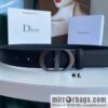 Dior, imported first layer cowhide matte texture metal buckle men\'s waist practical and embellished belt
