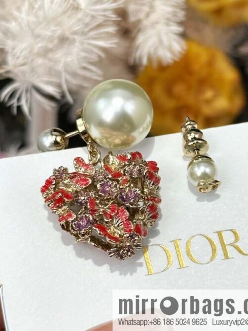 IMG_6436-800x800subcj1agy3n119615_20250702144422.jpg New ☑️ Dior Tribales pink peach heart love flower stud earrings