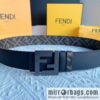 FENDI Fendi FF logo exquisite craftsmanship metal buckle, first layer cowhide double-sided belt 4.0cm