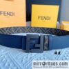 FENDI Fendi FF logo exquisite craftsmanship metal buckle, first layer cowhide double-sided belt 4.0cm