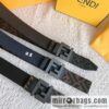 FENDI Fendi FF logo exquisite craftsmanship metal buckle, first layer cowhide double-sided belt 4.0cm