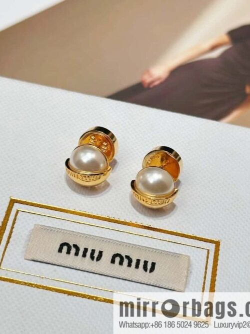 ❗️New ❗️ Miu Miu Miu Pearl Glossy Earrings