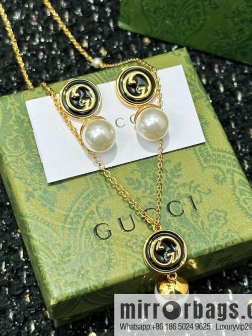 IMG_6604-800x800oo4f4pxgt5q119433_20250702143912.jpg ❗️New ❗️ ☀ new Gucci Gucci double G pearl stud earrings necklace ☀