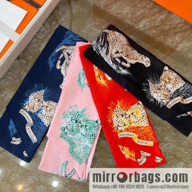 IMG_6773-800x800bthnotgvjvw82483_20250701200924.jpg Hermes \"Cheetah\" 100% Silk Twilly Long Silk Scarf