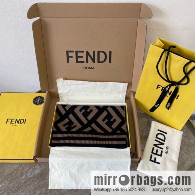 FENDI Fendi FF pattern jacquard woven scarf FXT251