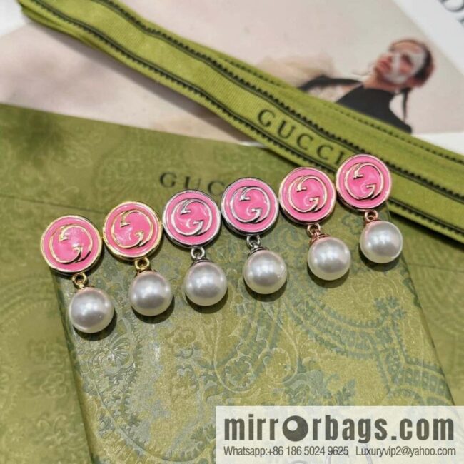 ❗️New ❗️ ☀ original order ☀ new Gucci Gucci double G pearl stud earrings☀