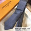LV Louis Vuitton 100% top jacquard silk L-pattern tie
