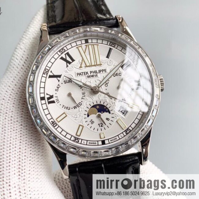 Patek Philippe Complex Series Six-Pin Men\'s Watch Original Imported 9100 Weeks and Months Moon Phase Kinetic Energy Function Movement Mechanical Watch