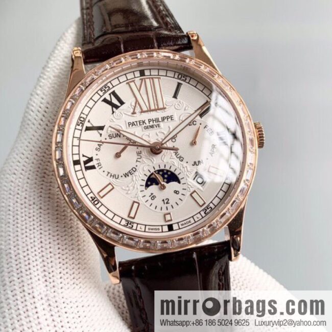 Patek Philippe Complex Series Six-Pin Men\'s Watch Original Imported 9100 Weeks and Months Moon Phase Kinetic Energy Function Movement Mechanical Watch