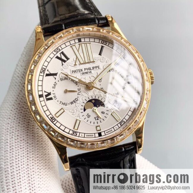 Patek Philippe Complex Series Six-Pin Men\'s Watch Original Imported 9100 Weeks and Months Moon Phase Kinetic Energy Function Movement Mechanical Watch