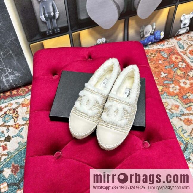 🐰🐰CHANEL 2023 autumn and winter new fisherman shoes loafers, top version