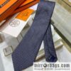 Hermes 100% Top Twill Silk Small H Letter Tie