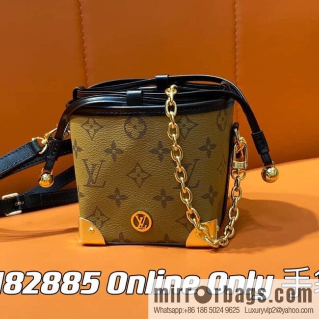 [Boutique‑grade] M82885 yellow flower mini bucket bag siu mai bag series Online Only handbag M82885 yellow flower (siu mai bag)