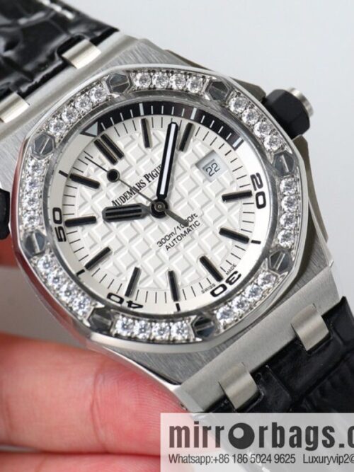 Audemars Piguet, Royal Oak 15710 👺 imported 3120 mechanical movement watch with mozzarella diamond ring