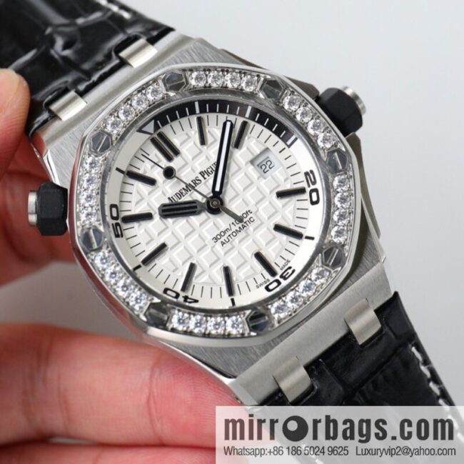 Audemars Piguet, Royal Oak 15710 👺 imported 3120 mechanical movement watch with mozzarella diamond ring