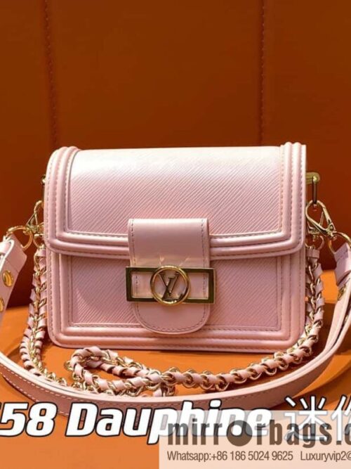 [Boutique‑grade] M23558 pink epi Dauphine series Dauphine mini handbag M23559