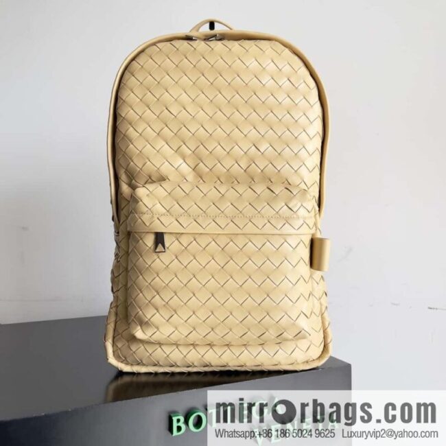 Large~ BV new woven backpack model number: 730732 oat color